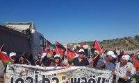 المئات في مسيرة الأعلام الفلسطينية بأم الفحم
